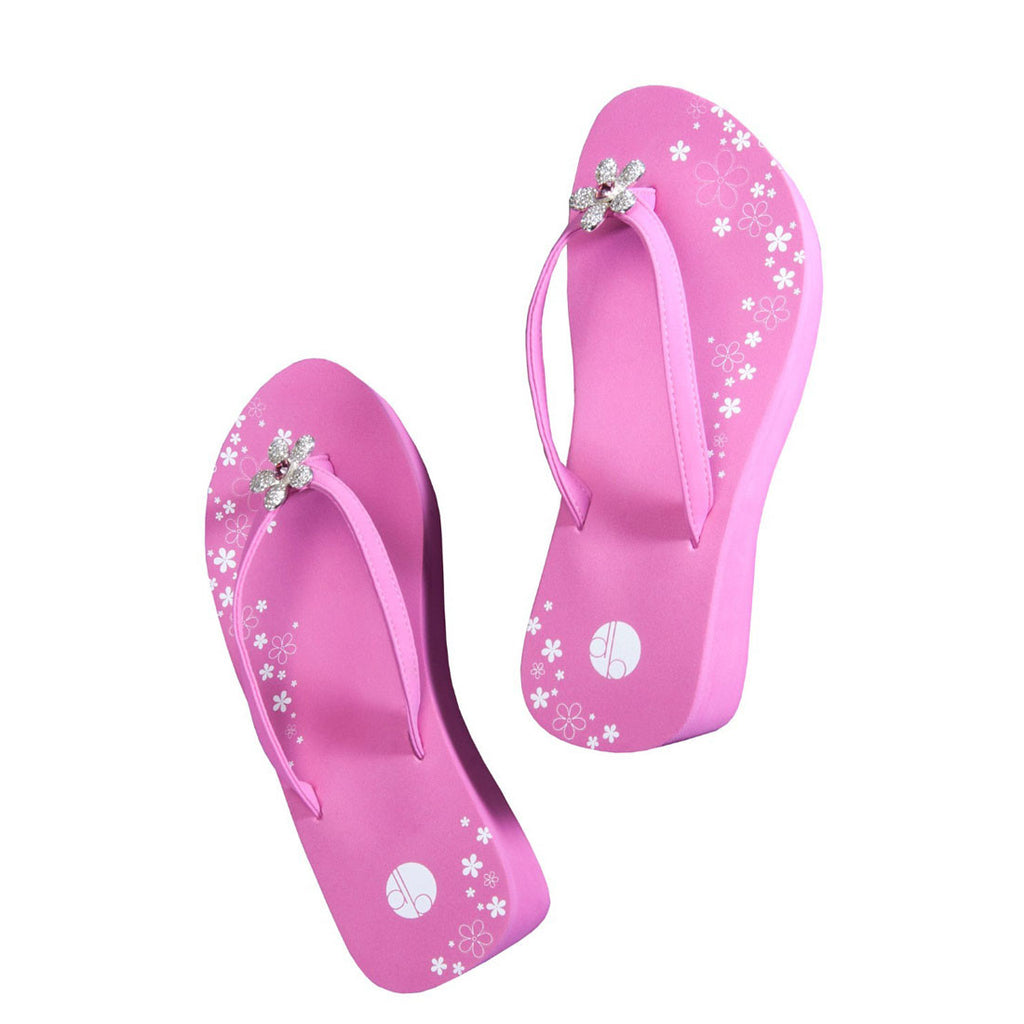 Pink sparkly flip online flops