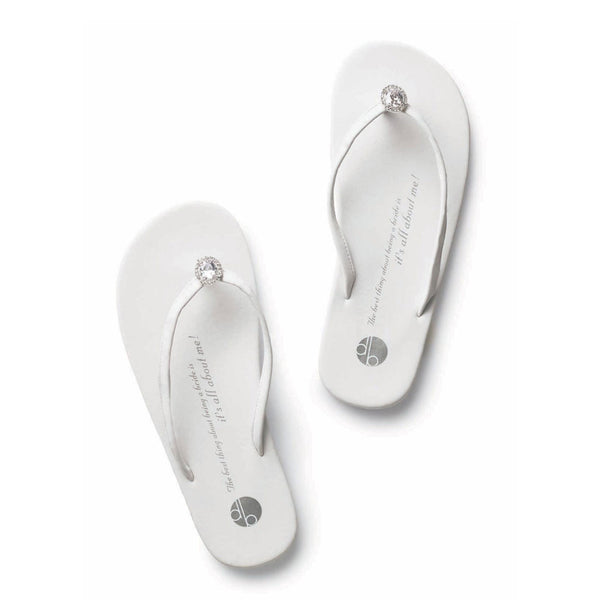 Top View Wedding Flat Vintage Diamond Ring Flip Flops